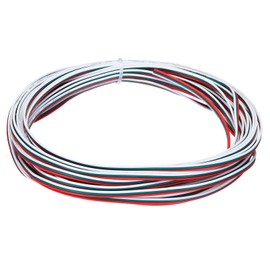 sourcing map 26 Gauge 3 Conductor Electrical Wire Tinned Copper Cable 25FT Flexible Stranded Hook-up Wire for LED Strips Lamps Residential Wiring Car Circuit