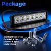 6 Inch Led Light Bar Flood Beam Aluminum 6000K White