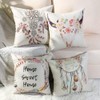 JOTOM Green Plant Printed Pattern Cushion Cover Set of 4
