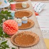 Horaldaily 24Pcs Fall Paper Plates, Thanksgiving Autumn Harvest Orange Wild