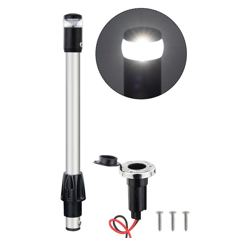 CLGMarine LED Navigation Light, 360-Degree All Round Stern Anchor Light,