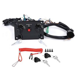 Dual Twin Engine Ignition Key Switch Panel Replacement for Suzuki Outboard 37100-96J14