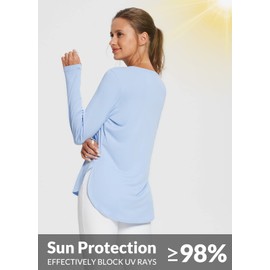 BALEAF Women's Sun Shirts UPF 50+ Long Sleeve Hiking Tops Lightweight Quick Dry UV Protection Outdoor Clothing