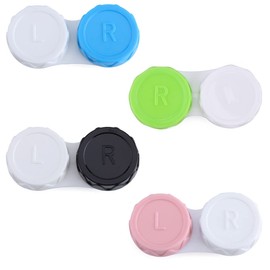 Lotsdonxia 4 Pcs Portable Contact Lens Care Cases Easy Contact Lens Management Leak-Proof Storage Containers for Business on The Go Compact Design (Multicolor)