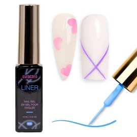 CURACORO Gel Liner Nail Art, Professional Nail Gel Polish, Long-Lasting, Chip-Resistant, Low Ordor Nail Gel, Built-in Precision Brush for Nail Lines, Patterns, French Nails, 3D Designs