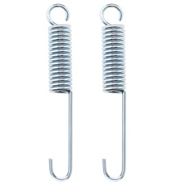2 Pieces 110 mm Length Motorcycle Stand Spring Kick Side Stand Spring Metal Stand Return Spring Replacement Silver
