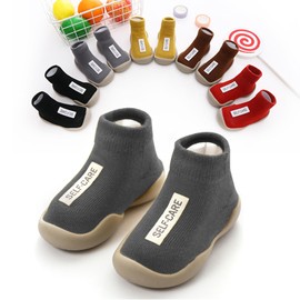 Zapatos Calcetines para Bebe Niños y Niñas, Zapatos Calcetines con Suela para Bebe, Zapatos para Bebe de 12 a 18 Meses,Suave y Antideslizante, Adecuado para Interior y Exterior de Aprender a Caminar.