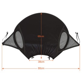 LEMESO Universal Baby Sunshade UPF 50 Adjustable Sun Shade Canopy for Pushchair, Stroller, Buggy, Pram (Black) - 66cm x 80cm