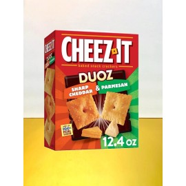 Cheez-It 〽️ New Cheez-It DUOZ Sharp Cheddar & Parmesan Cheese Baked Crackers 12.4oz