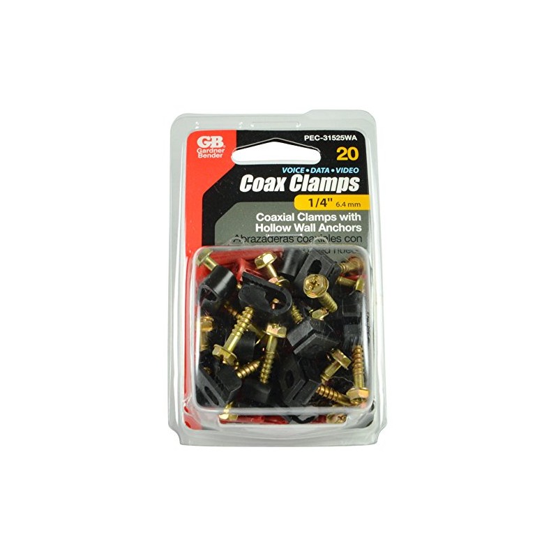 Gardner Bender PEC-31525WA Cable Clamp Coaxial Cable Clamp, Secures RG-59