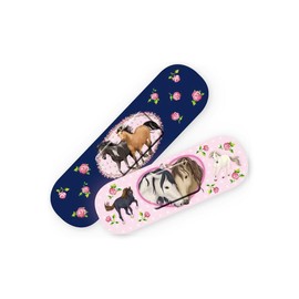 Lutz Mauder Children's Plaster Display Set with 20 Plaster Letters Horses with 10 Plasters in 2 Sizes (200 Individual Plasters), Nursery, Nursery, Doctor, Hort, Educator, Birthday, Guest Gift