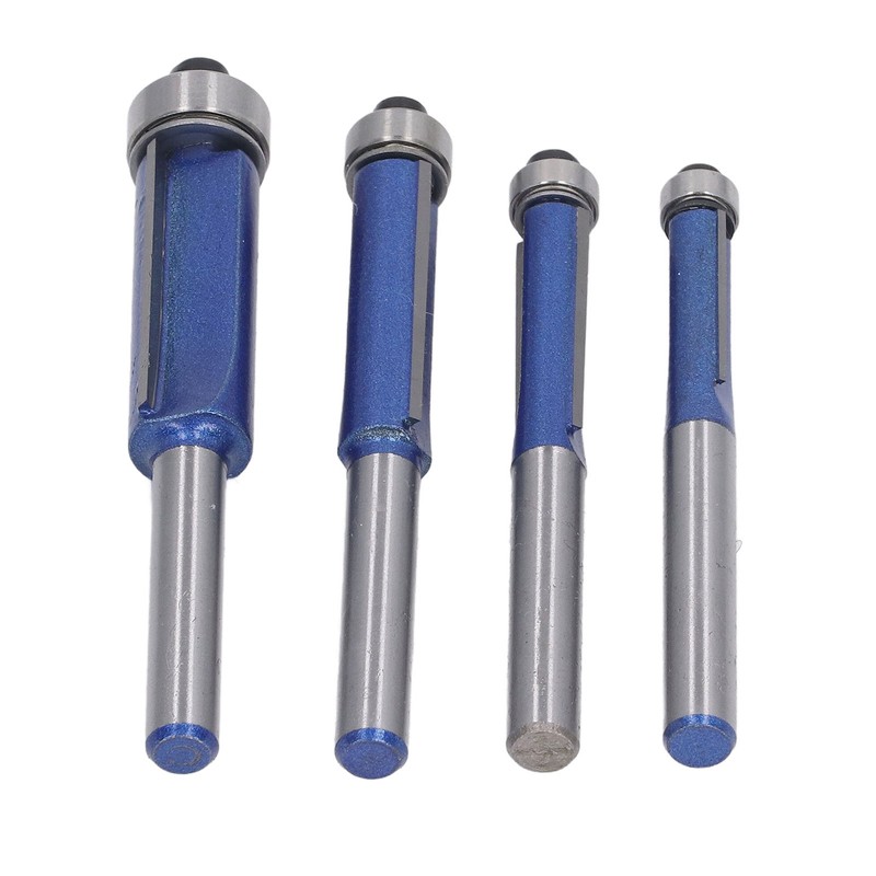 4 Pcs Flush Trim Router Bit 1/4 Shank Tungsten Steel