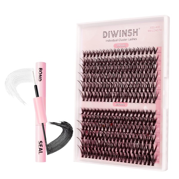 DIWINSH 240 Stück Wimpern Extension Set, 30D+40D MIX Mit Lash