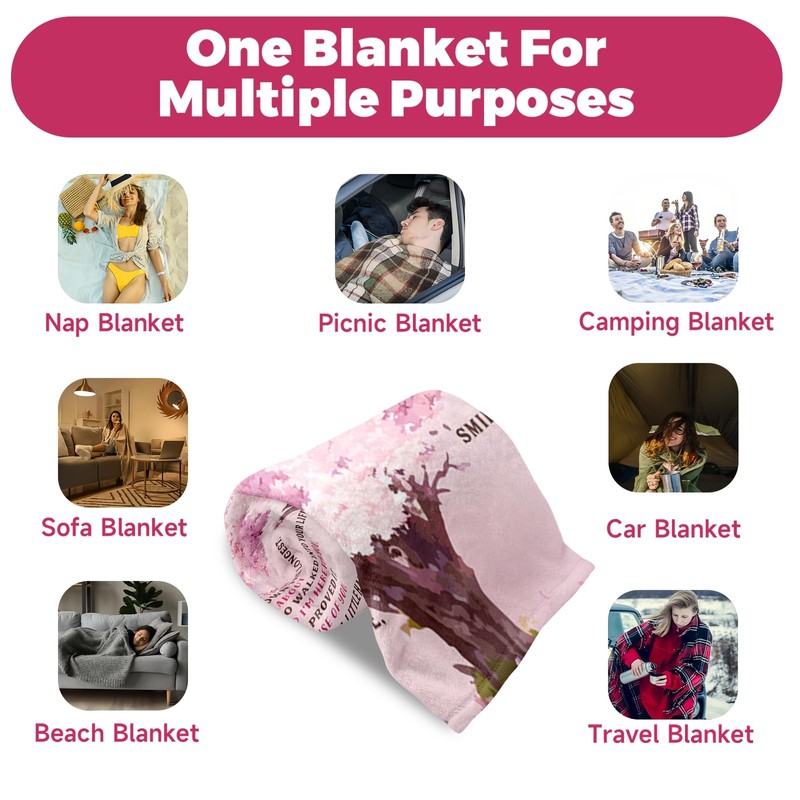 Friendship Blanket Gifts for Women Bestie, Think of You Gifts,