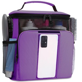 Dorm Room Essentials for College Students Girls, Travel Toiletry Bag for Women, Shower Caddy Portable Hanging Organizer for Full-Sized Shampoo, Conditioner, Brushes Set, Travel-Size Accessories