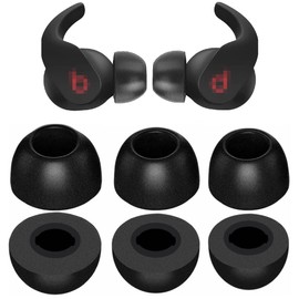 BLLQ Ohrstöpsel aus Memory-Schaum, kompatibel mit Beats Fit Pro Schaumstoff-Ohrstöpsel, S/M/L, 3 Paar, Schwarz (Schaumstoffspitze Fit Pro Black)