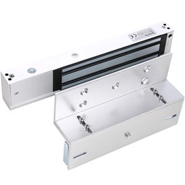 UHPPOTE 600Lb Holding Force Electric Magnetic Lock Including ZL Mount Bracket for Inswinging Door