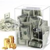 Oimzzr Clear Piggy Bank for Adults & Acrylic Lockable Money