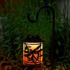 Solar Lantern Lights Outdoor, Dragonfly Waterproof Metal Hanging Solar Lights