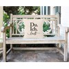 MoonWorks® Cushion Cover with German Text "Ich Du Laufen" (German