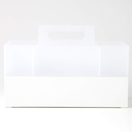 Unmarked Polypropylene Storage Carrying Box, Wide, Approx. Width 5.9 x Depth 12.6 x Height 3.1 inches (15 x 32 x 8 cm)