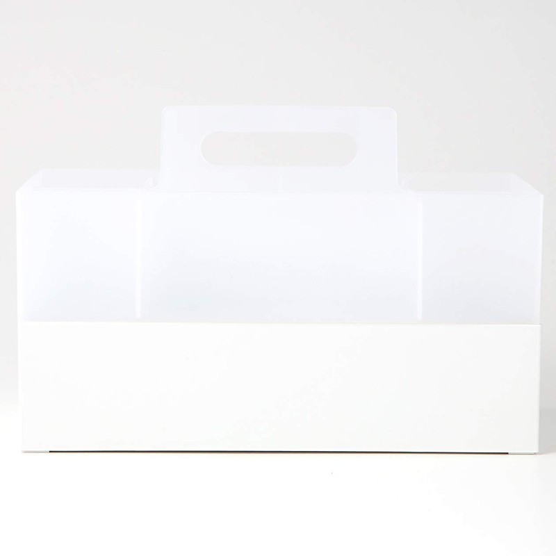 Unmarked Polypropylene Storage Carrying Box, Wide, Approx. Width 5.9 x
