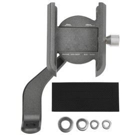 Universal Electromobile Phone Holder Motorcycle Rearview Mirror Bracket Mount for GPSTitanium
