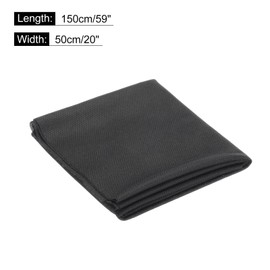 sourcing map Black Speaker Mesh Grill Cloth (not cane webbing) Stereo Box Fabric Dustproof Cloth 50cm x 150cm 20 inches x 59 inches