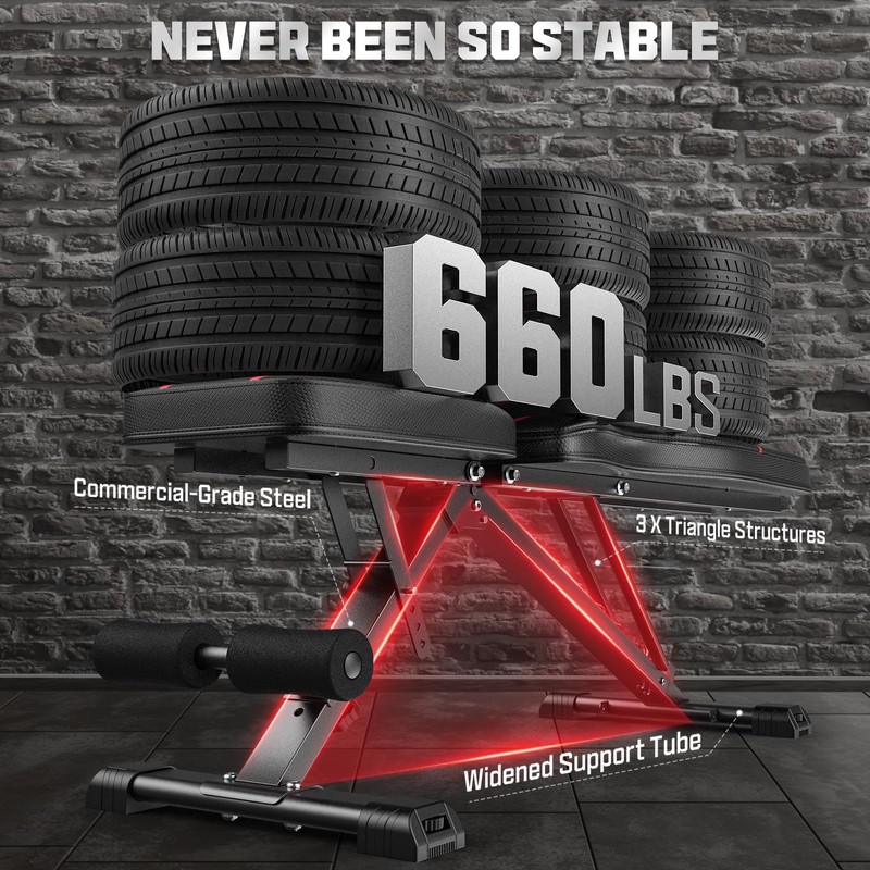 FLYBIRD Adjustable Bench,Utility Weight Bench for Full Body Workout- Multi-Purpose