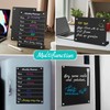 2PCS Black Acrylic Weekly Dry Erase Board with Stand for