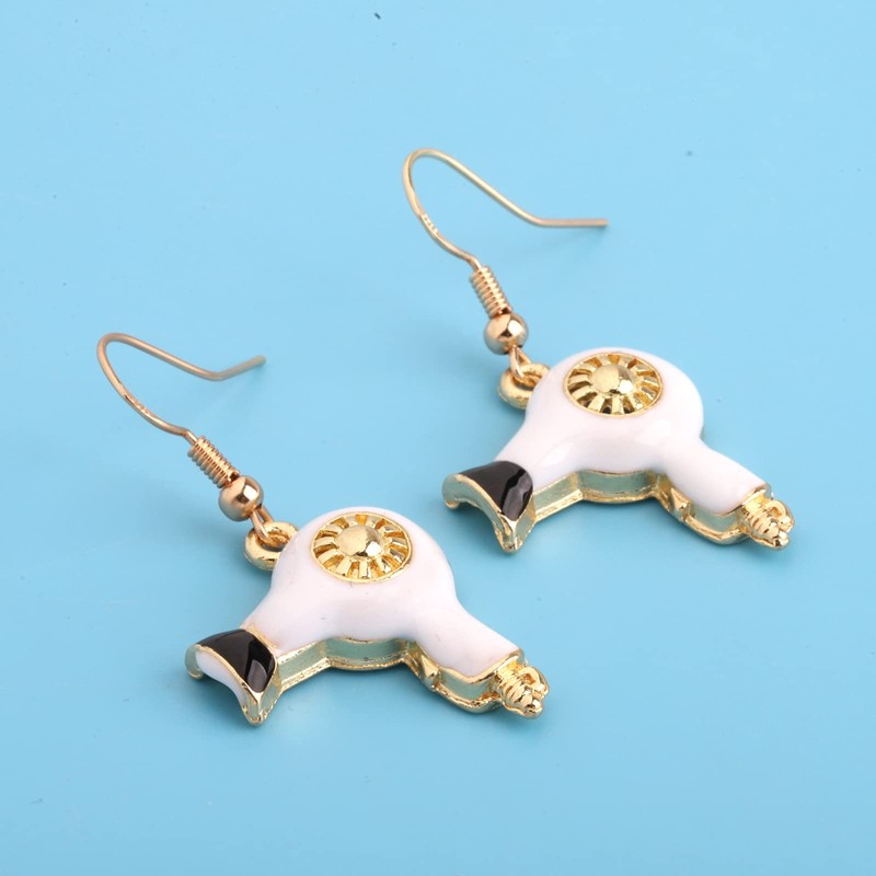 Hairdresser Blow Dryer Earrings Hairstylist Gifts Beautician Earrings Jewelry Cosmetology