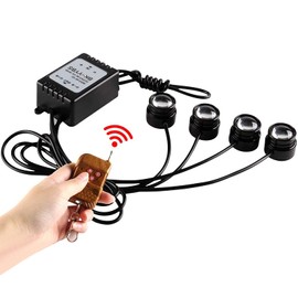 Teguangmei 4 in 1 Car Motorcycle LED Eagle Eye Emergency Strobe Warning Lights Car Truck Accessories DRL Wireless Remote Control Flash Lights 12V White