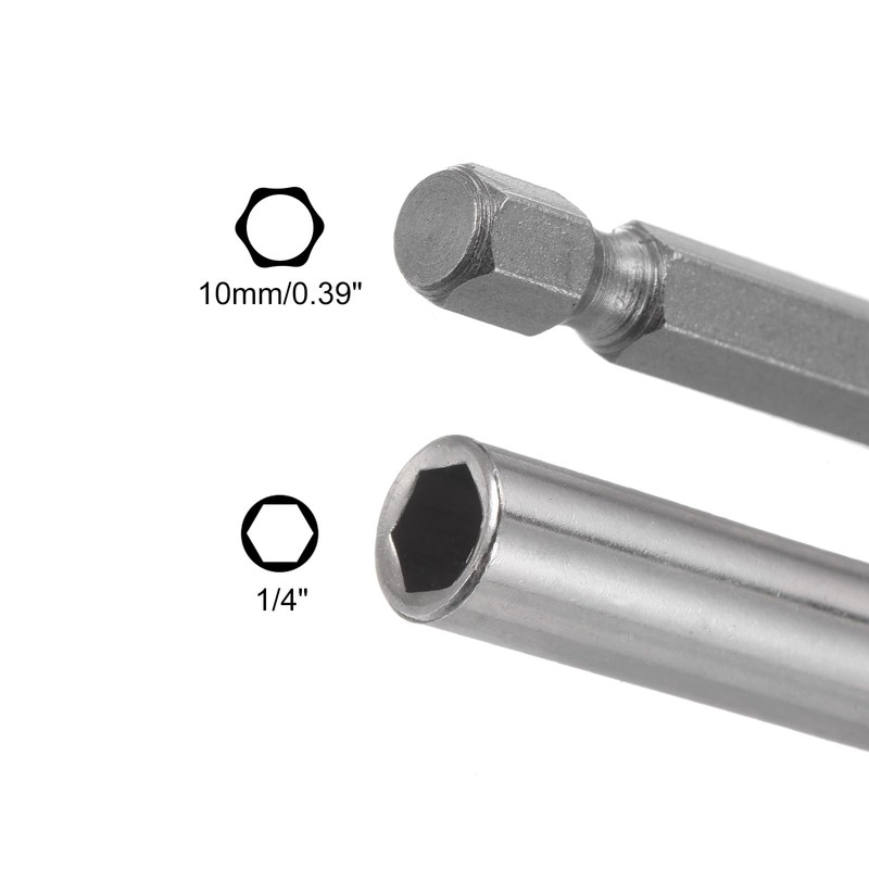 sourcing map 1/4 Inch Hex Shank by 4 Inch Magnetic