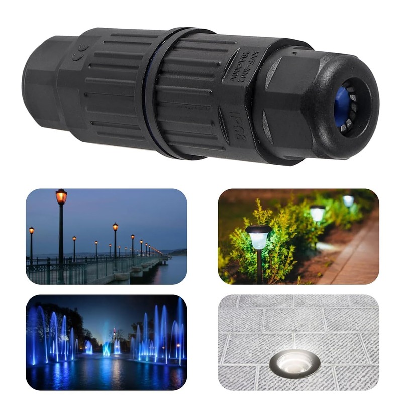 6 Pcs IP68 Waterproof Electrical Cable Connector, Outdoor 3 Way