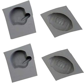 Football Rubber Molds, 4/pk