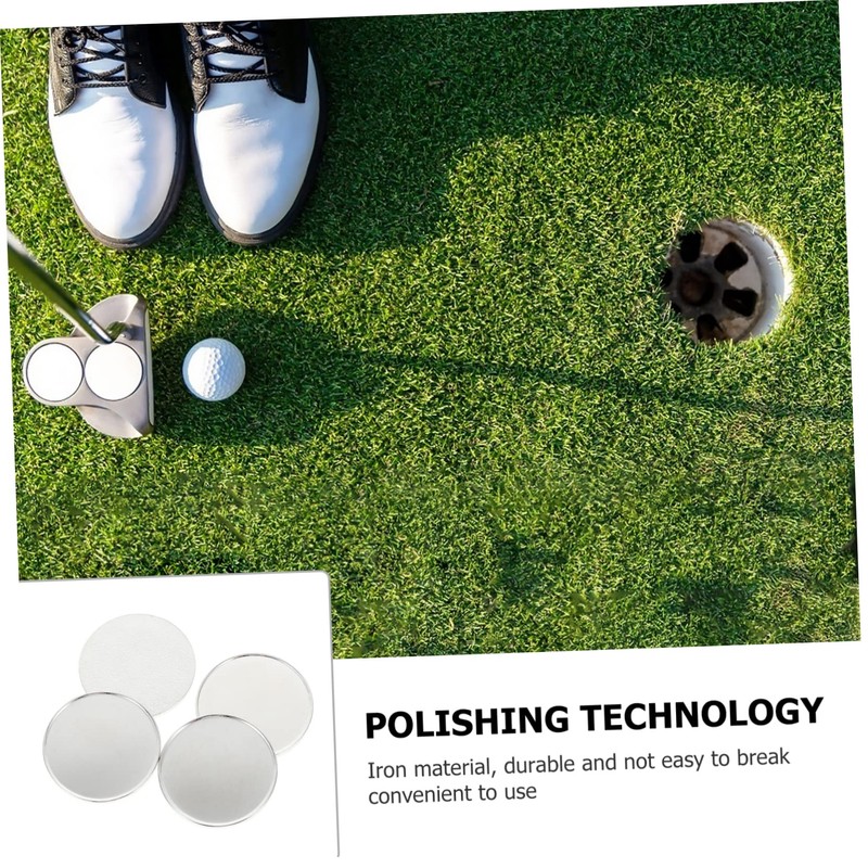 NOLITOY 4Pcs Golf Ball Markers Iron Positioning Tools Waterproof Alignment