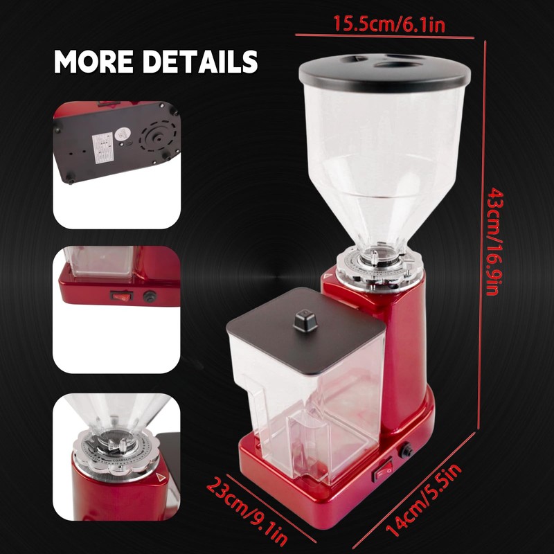 Electric Coffee Bean Grinder, 35 oz Large Capacity Flat Burr