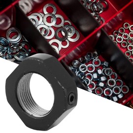 Lock Nuts, 1 Piece Highly Accurate Metal Lock Nuts, Built-in Brass Cushion Ball Screw Lock Nuts (M15 x 1 mm)