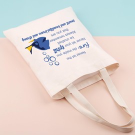 JNIAP Do-y Fish Cosmetic Bag Do-y Movie Merchandise Fish Ocean Themed Gift Fishing Cartoon Lover Makeup Pouch (Dory Tote)