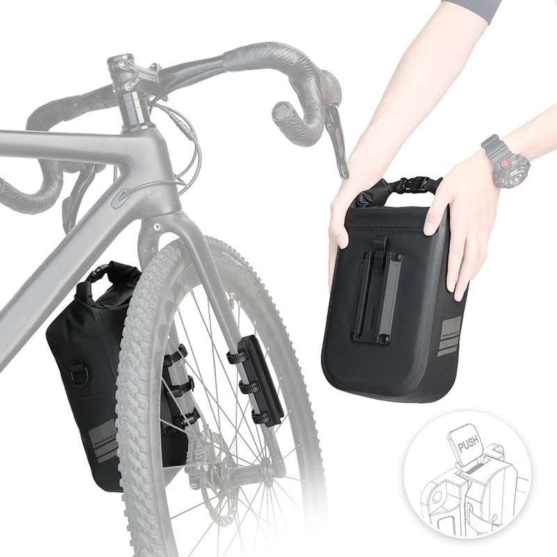 Rhinowalk Bike Front Pannier Fork Bag - Waterproof Bicycle Rack