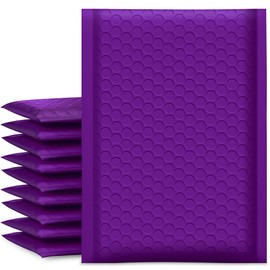 UCGOU Bubble Mailers 5x8.6 Inch Usable Size 5x7 Inch Purple 100 Pack Padded Envelopes Small Business Mailing Packages Self Seal Adhesive Waterproof Boutique Shipping Bags for Jewelry Makeup Supplies