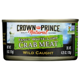 Crown Prince Fancy White Lump Crab Meat, Non-GMO, 6 Ounce (Pack Of 1)
