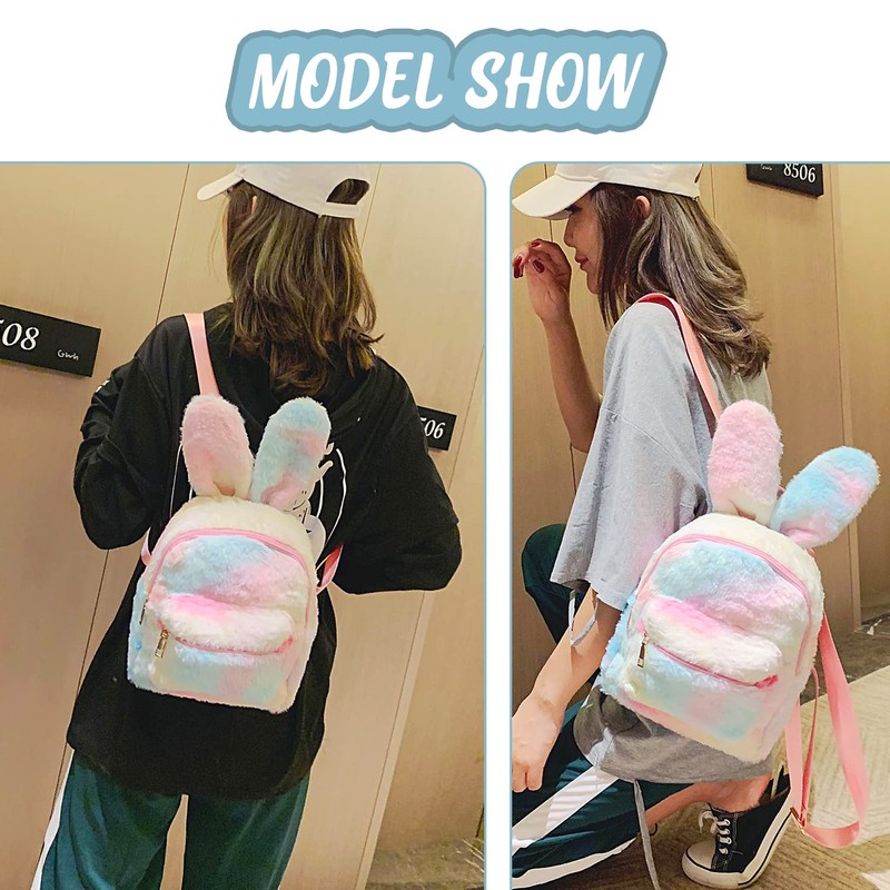 Jywmsc Cute Bunny Backpacks for Girls, Women Cute Rabbit Ears