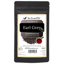 Earl Grey Loose Leaf Tea – Classic Bergamot Black Tea, 50g, Smooth Aromatic Citrus Loose Leaf, Traditional Earl Grey Blend in Resealable Pouch | Your ExcellenTEA