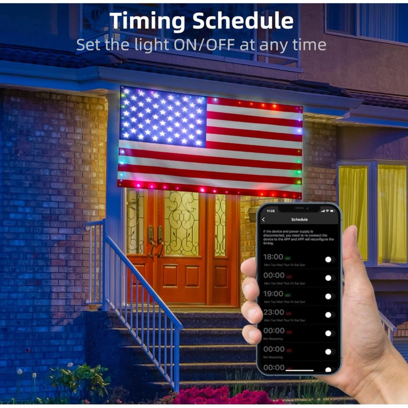 AvatarControls Smart Light American Flag 3x5 FT with Smart 98