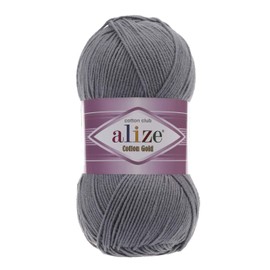 55% Cotton 45% Acrylic Alize Cotton Gold Yarn 1 Skein/Ball 100 gr 360 yds (87 - Coal Grey)