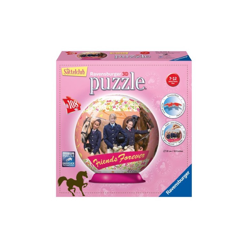 Ravensburger 12231–Sattelclub-Puzzleball 108 Pieces