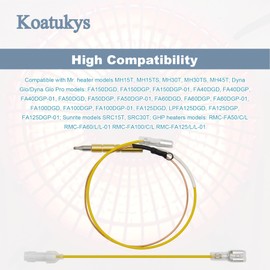 Koatukys F237349 2304885 Tank Top Propane Heater Thermocouple Safety Kit Compatible with Mr. Heater MH15T MH30T MH45T, Dura Heat, Sunrite SRC15T SRC30T, ProCom, Remington, COSTWAY and More (3/Pack)