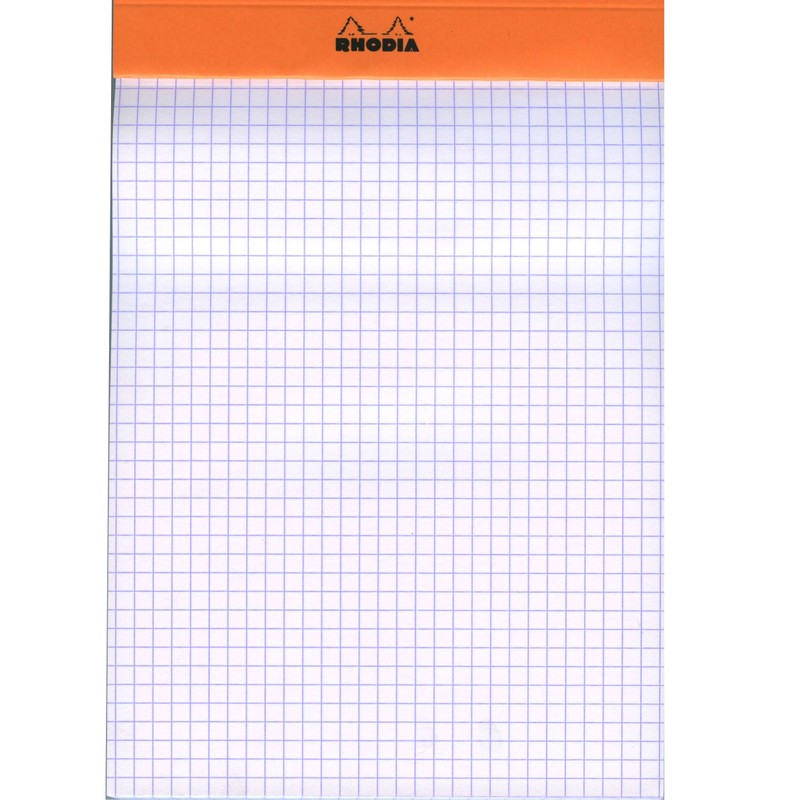 Rhodia A5 Giant Stapled Pad - Orange, Pack of 4
