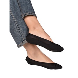 Set de Cubre Pies para Mujer, Calcetines Invisibles con Silicona Antideslizante, Perfectos para Ejercicio, Comodidad y Estilo Todo el Día, 3, 6 o 12 Pares (Negro y Beige 6 pares)
